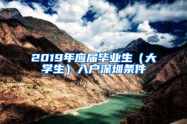 2019年应届毕业生（大学生）入户深圳条件