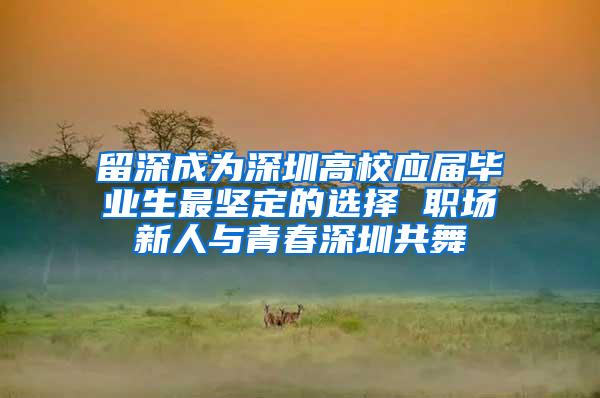 留深成为深圳高校应届毕业生最坚定的选择 职场新人与青春深圳共舞
