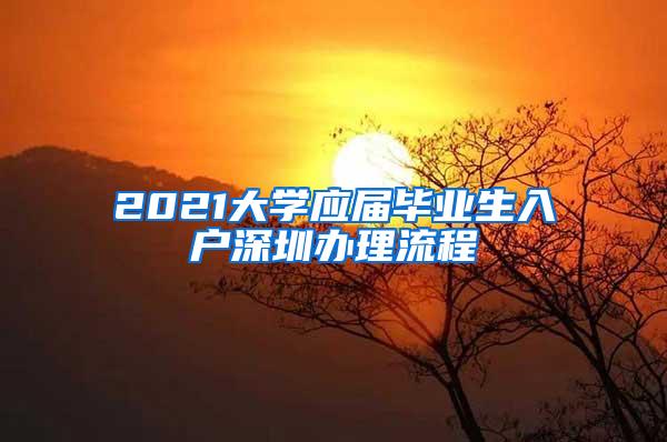 2021大学应届毕业生入户深圳办理流程
