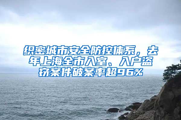 织密城市安全防控体系，去年上海全市入室、入户盗窃案件破案率超96%