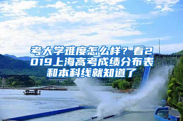 考大学难度怎么样？看2019上海高考成绩分布表和本科线就知道了