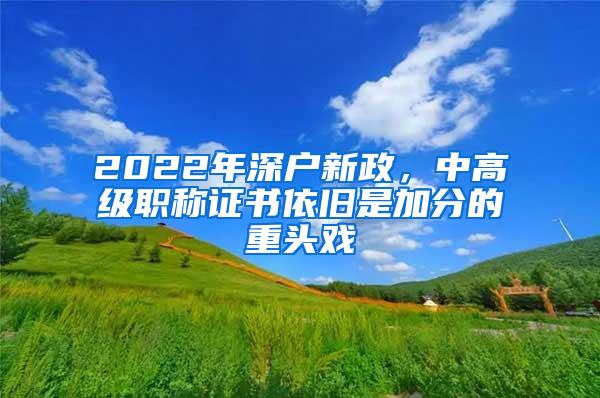 2022年深户新政，中高级职称证书依旧是加分的重头戏