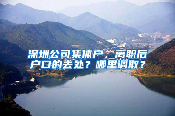 深圳公司集体户，离职后户口的去处？哪里调取？