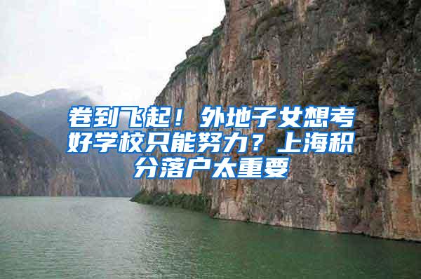 卷到飞起！外地子女想考好学校只能努力？上海积分落户太重要