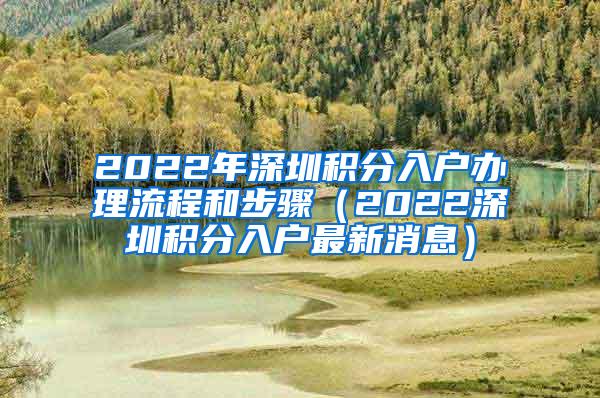 2022年深圳积分入户办理流程和步骤（2022深圳积分入户最新消息）