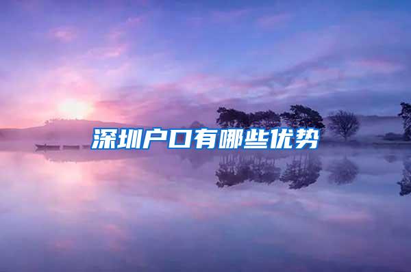 深圳户口有哪些优势