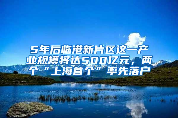 5年后临港新片区这一产业规模将达500亿元，两个“上海首个”率先落户