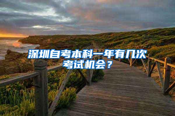 深圳自考本科一年有几次考试机会？
