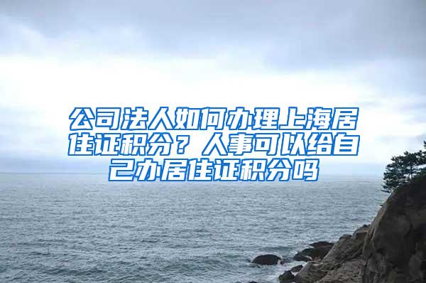 公司法人如何办理上海居住证积分？人事可以给自己办居住证积分吗