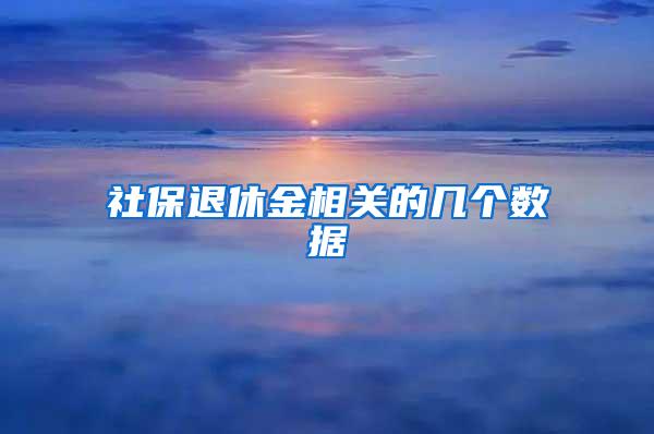 社保退休金相关的几个数据