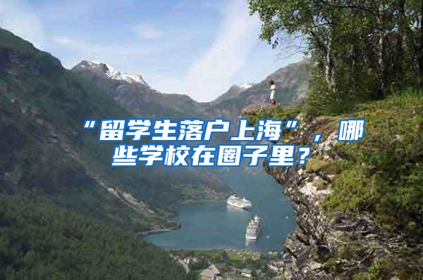 “留学生落户上海”，哪些学校在圈子里？