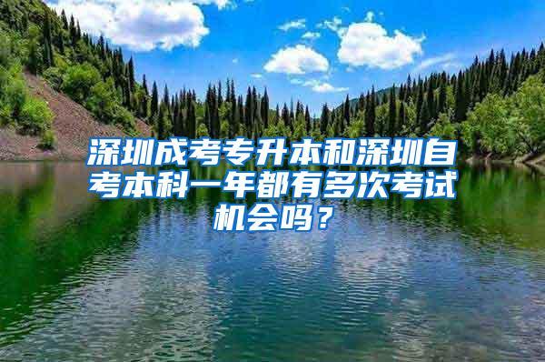 深圳成考专升本和深圳自考本科一年都有多次考试机会吗？