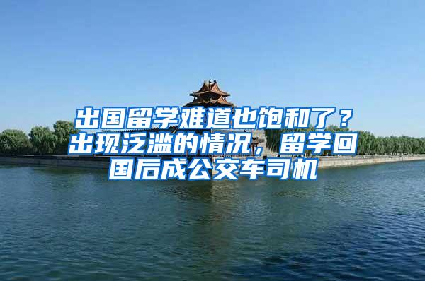 出国留学难道也饱和了？出现泛滥的情况，留学回国后成公交车司机