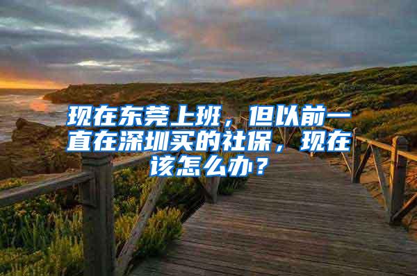 现在东莞上班，但以前一直在深圳买的社保，现在该怎么办？