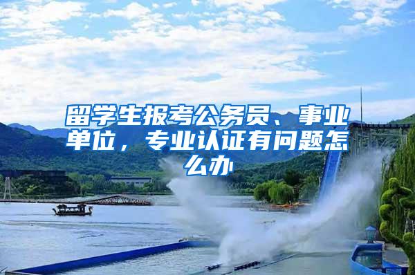 留学生报考公务员、事业单位，专业认证有问题怎么办