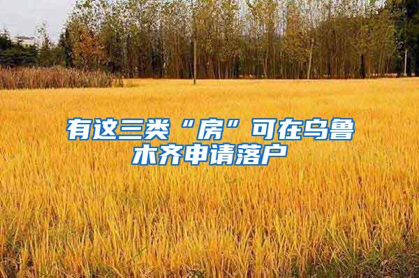 有这三类“房”可在乌鲁木齐申请落户