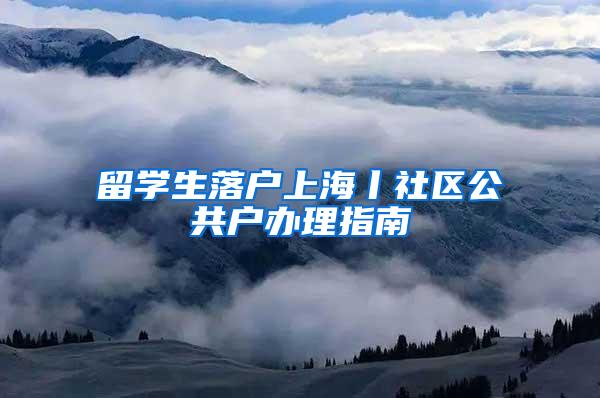 留学生落户上海丨社区公共户办理指南