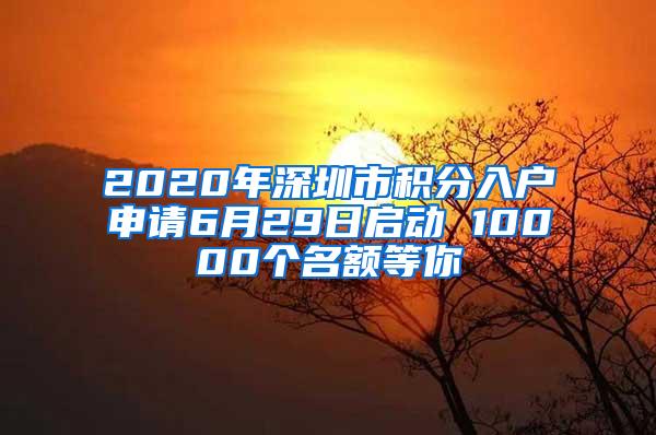 2020年深圳市积分入户申请6月29日启动 10000个名额等你