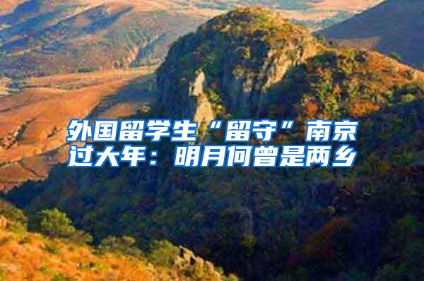外国留学生“留守”南京过大年：明月何曾是两乡
