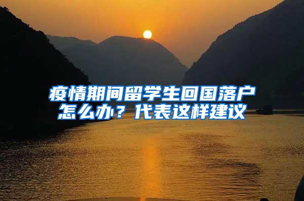 疫情期间留学生回国落户怎么办？代表这样建议