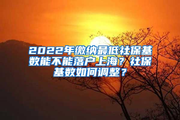 2022年缴纳最低社保基数能不能落户上海？社保基数如何调整？