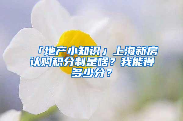 「地产小知识」上海新房认购积分制是啥？我能得多少分？