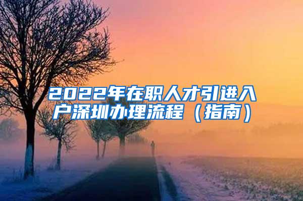 2022年在职人才引进入户深圳办理流程（指南）