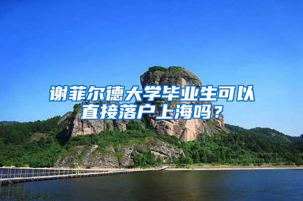 谢菲尔德大学毕业生可以直接落户上海吗？