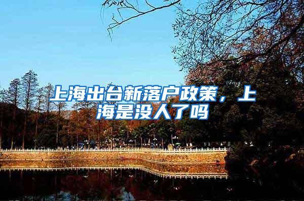 上海出台新落户政策，上海是没人了吗