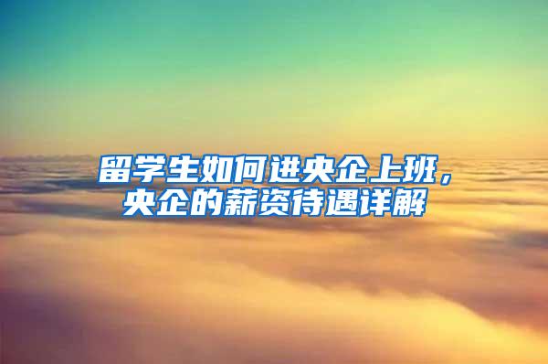 留学生如何进央企上班，央企的薪资待遇详解