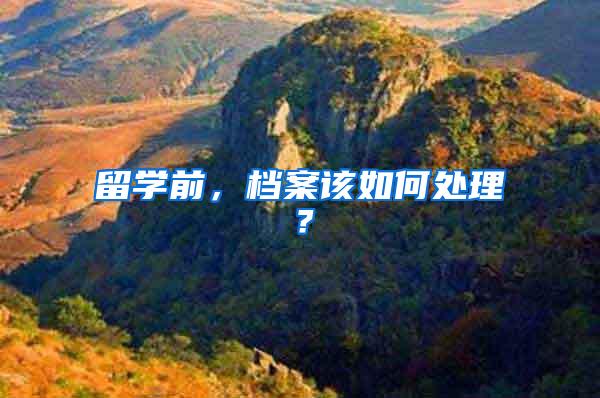 留学前，档案该如何处理？