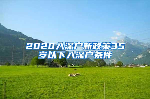 2020入深户新政策35岁以下入深户条件