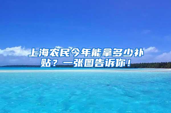 上海农民今年能拿多少补贴？一张图告诉你！
