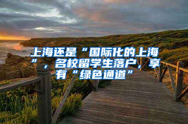 上海还是“国际化的上海”，名校留学生落户，享有“绿色通道”