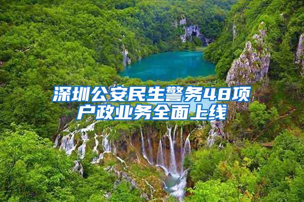 深圳公安民生警务48项户政业务全面上线