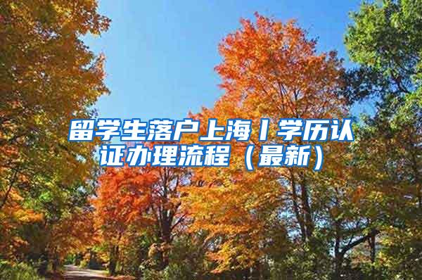 留学生落户上海丨学历认证办理流程（最新）