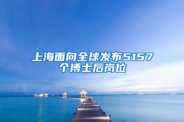 上海面向全球发布5157个博士后岗位