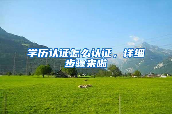 学历认证怎么认证，详细步骤来啦