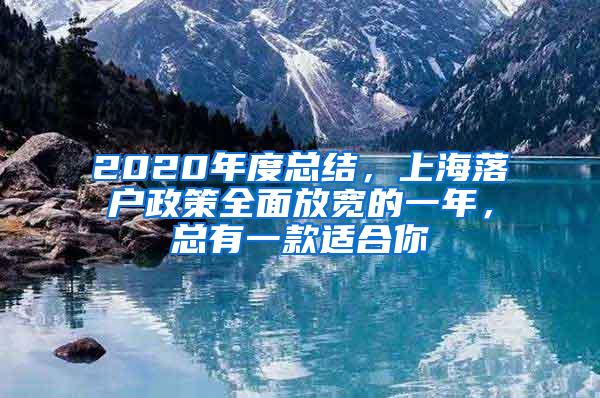 2020年度总结，上海落户政策全面放宽的一年，总有一款适合你