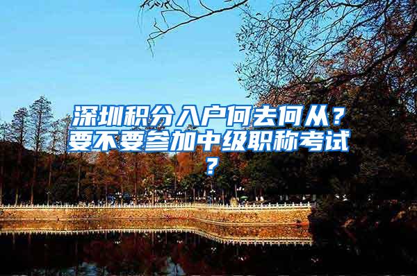 深圳积分入户何去何从？要不要参加中级职称考试？
