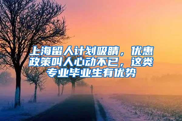 上海留人计划吸睛，优惠政策叫人心动不已，这类专业毕业生有优势