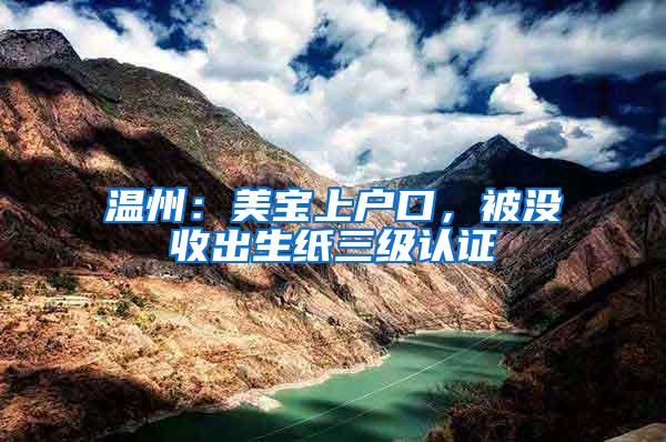 温州：美宝上户口，被没收出生纸三级认证