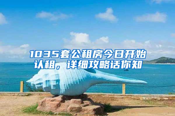 1035套公租房今日开始认租，详细攻略话你知