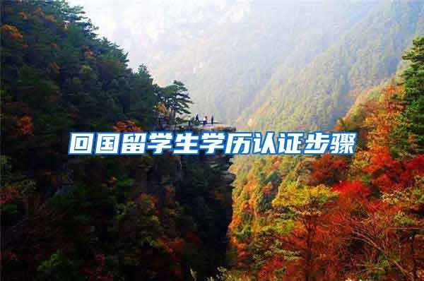 回国留学生学历认证步骤