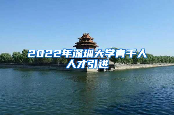 2022年深圳大学青千人人才引进