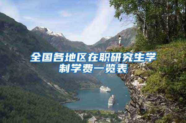 全国各地区在职研究生学制学费一览表
