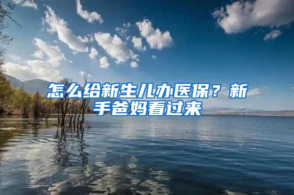 怎么给新生儿办医保？新手爸妈看过来