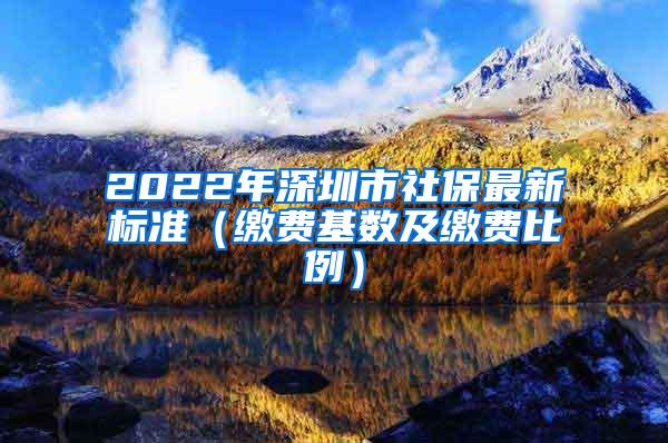 2022年深圳市社保最新标准（缴费基数及缴费比例）