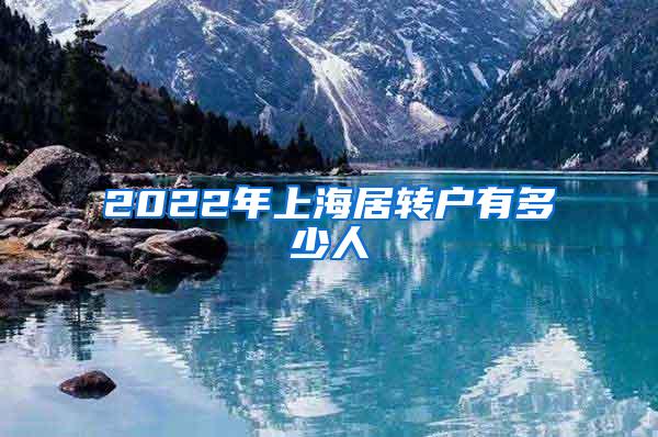 2022年上海居转户有多少人