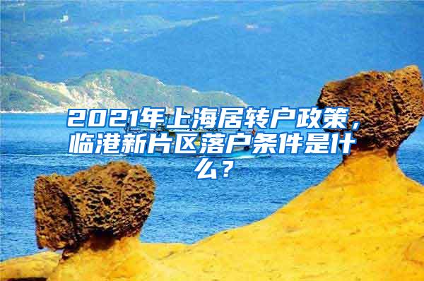2021年上海居转户政策，临港新片区落户条件是什么？